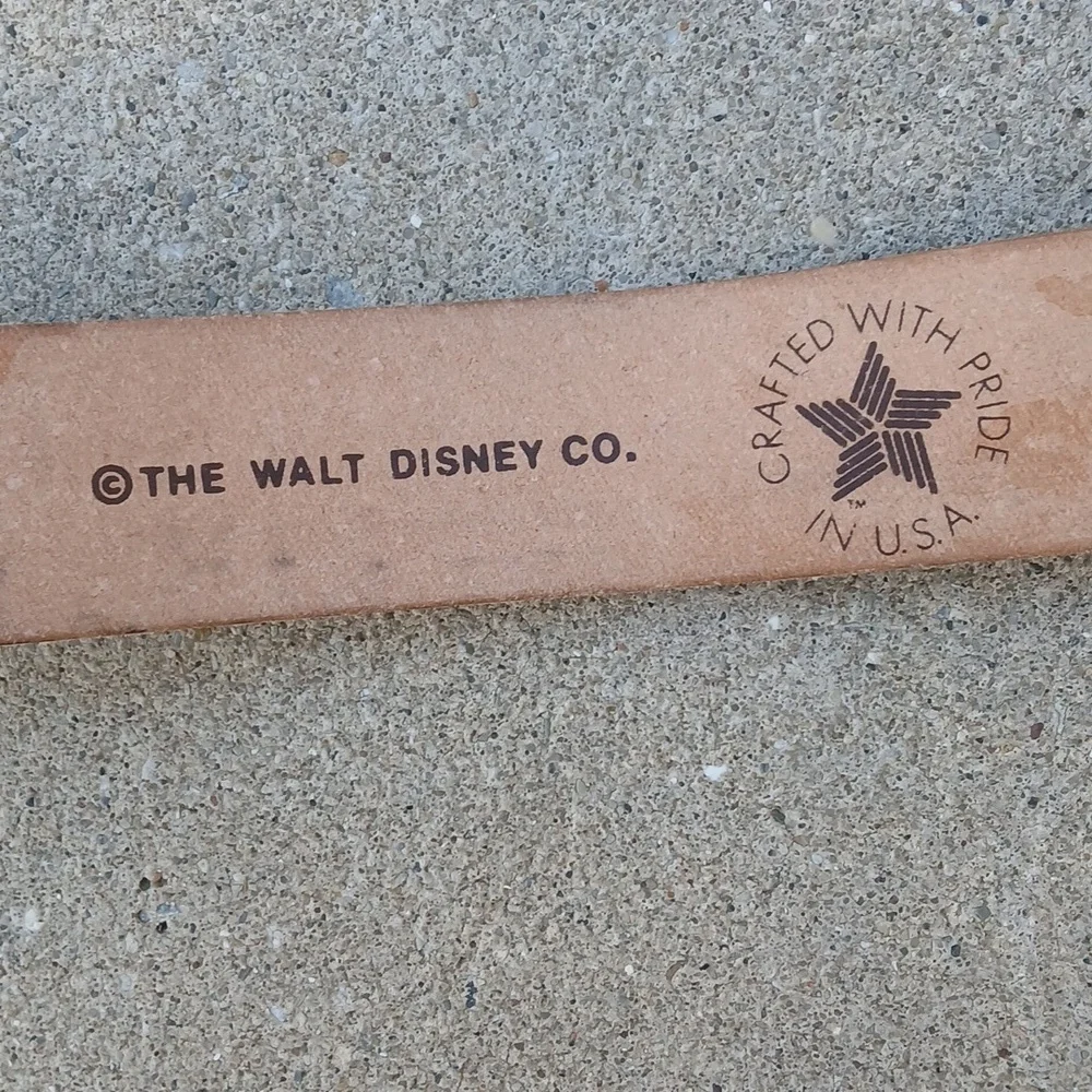 Vintage 1980 Lee Jeans VARIOUS Disney Characters Kids Genuine Leather Belt 20-22